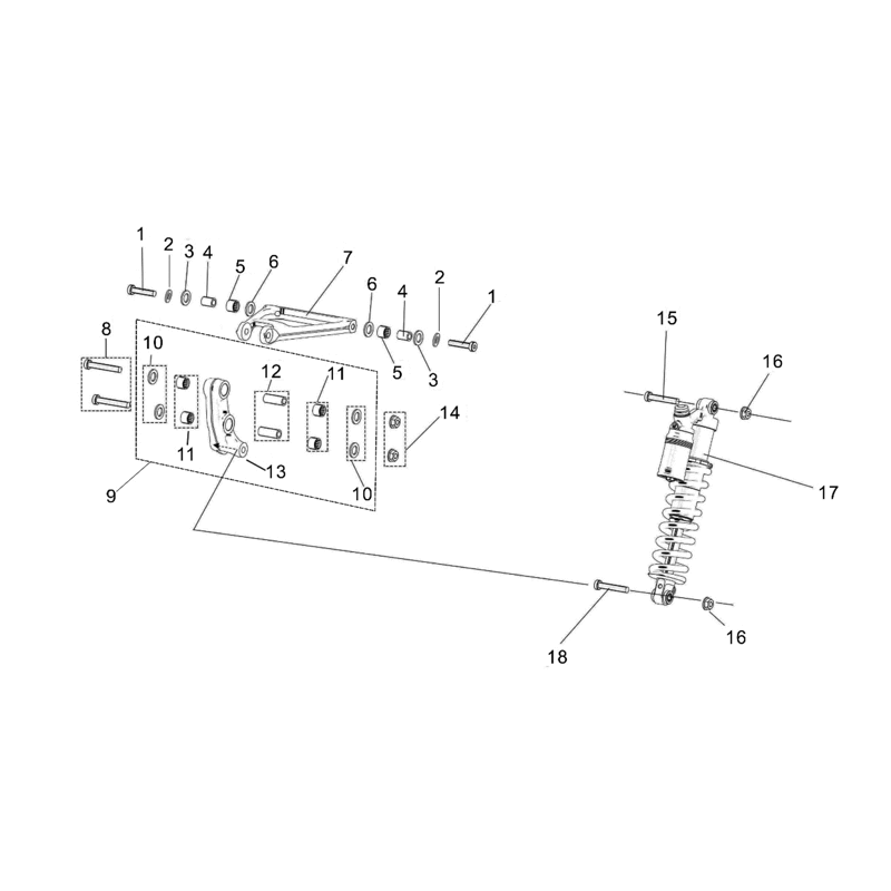 SUR-RON Light Bee 13 - Dämpfer - Hinten