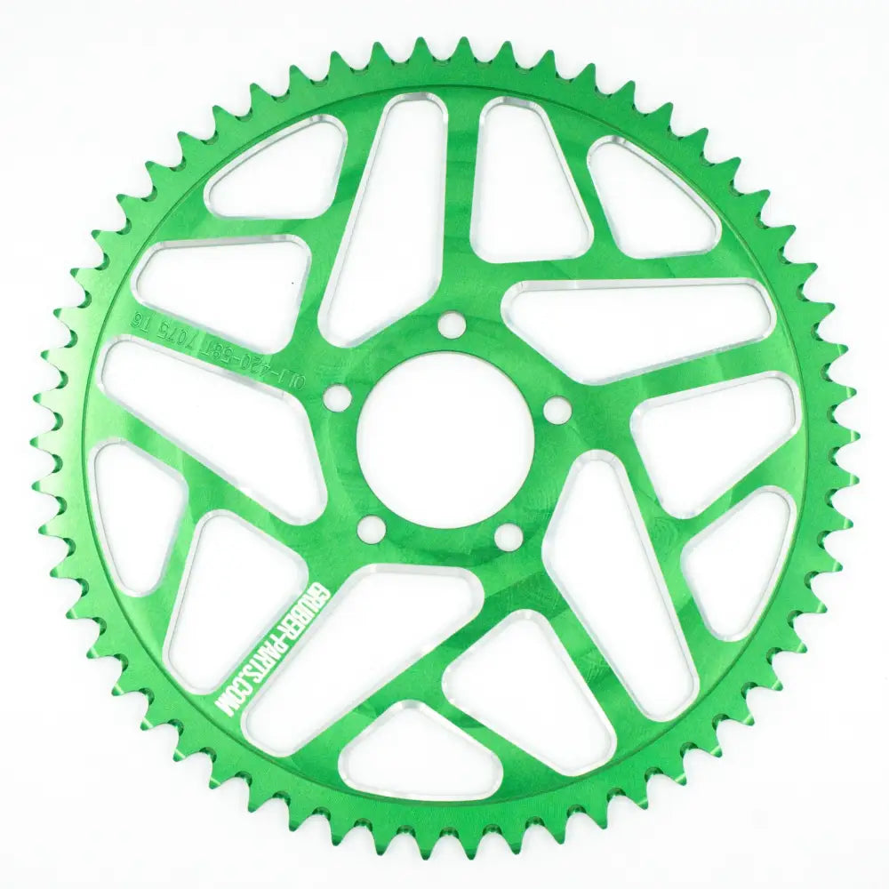 Aluminium Kettenrad Eloxiert T58 Green