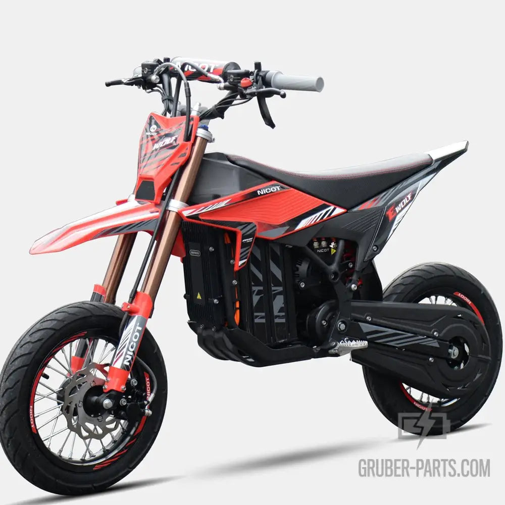Nicot E-Wolf SM 12-12 EVO – 6,5 kW – 75 km/h – 72V 30Ah – Supermoto 12/12